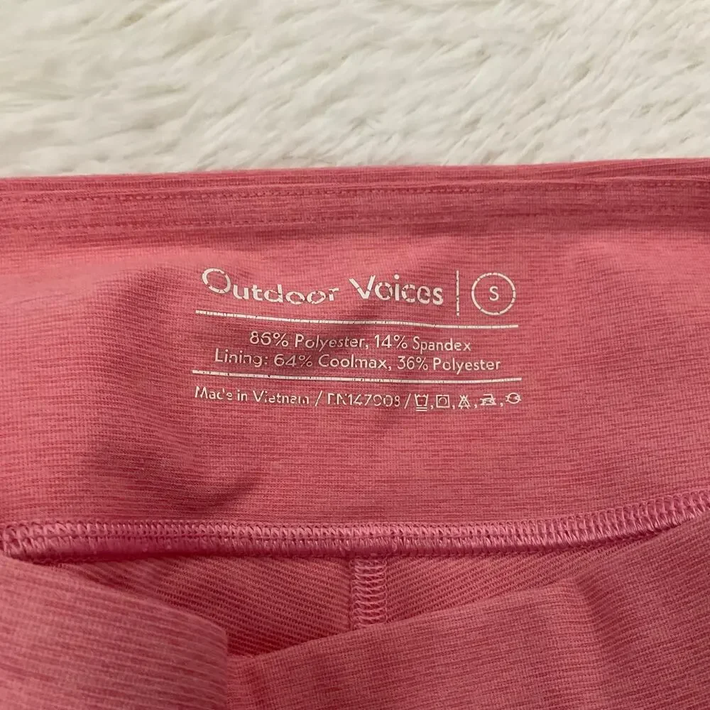 Outdoor Voices Women’s 9” Pink Bike‎ Shorts - Size Small